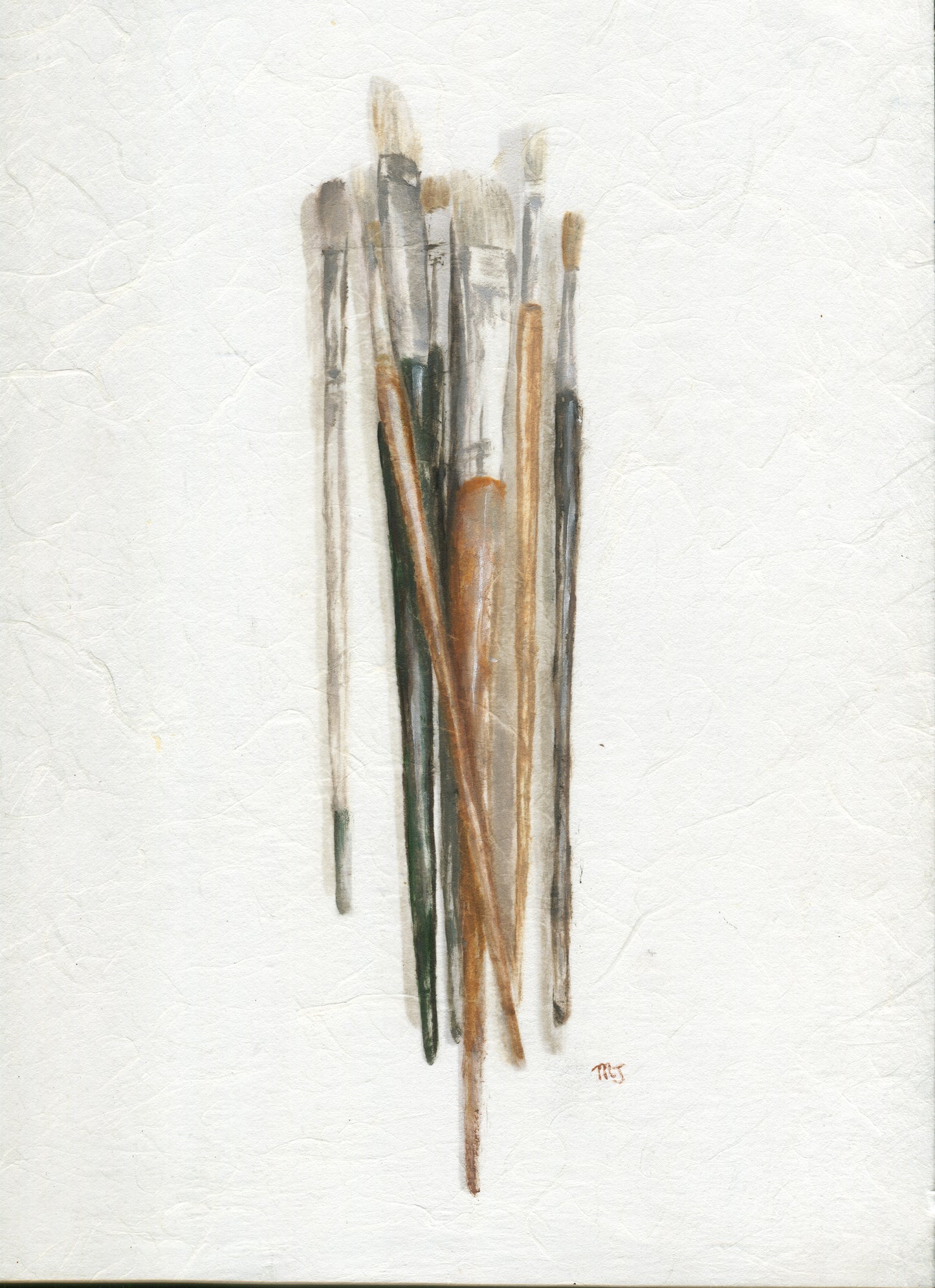 Paintbrushes on Window Sill