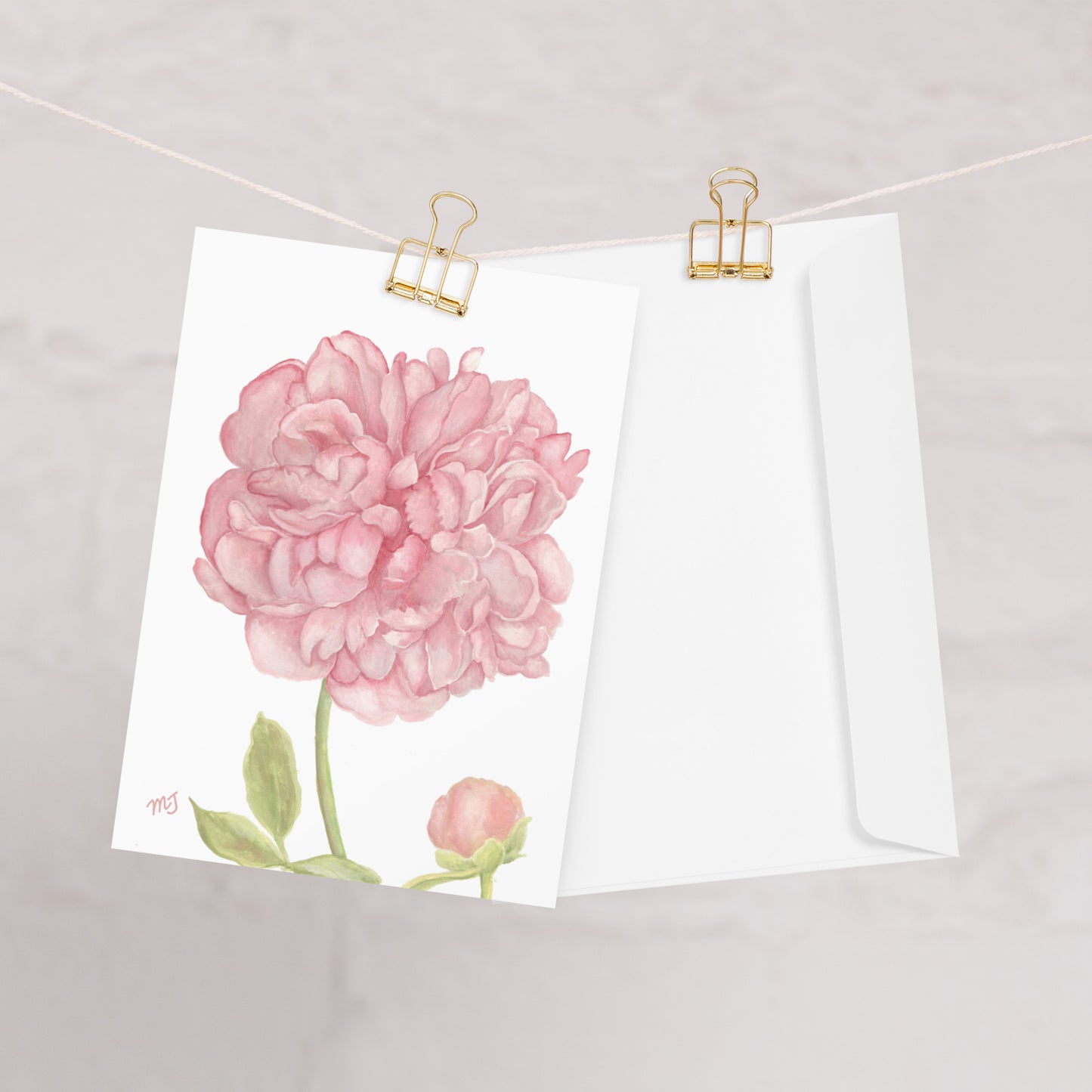 Peony Greeting card