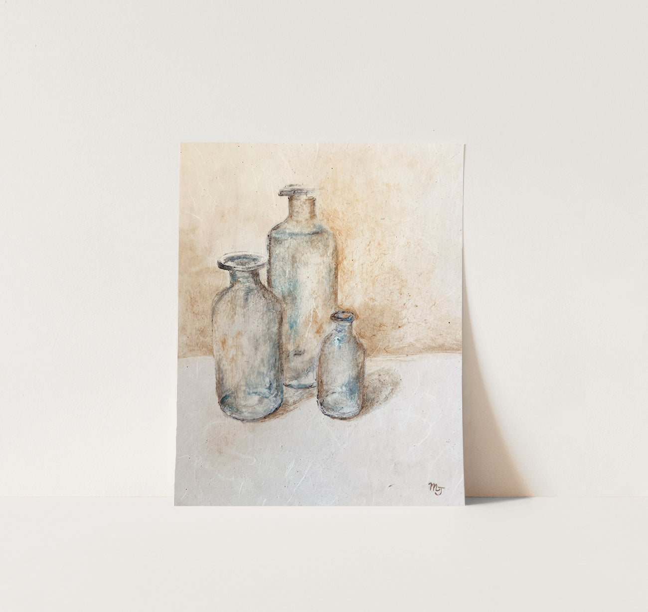 Three Vintage Bottles I - Giclée Print