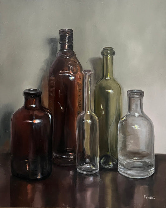 Five Glass Bottles