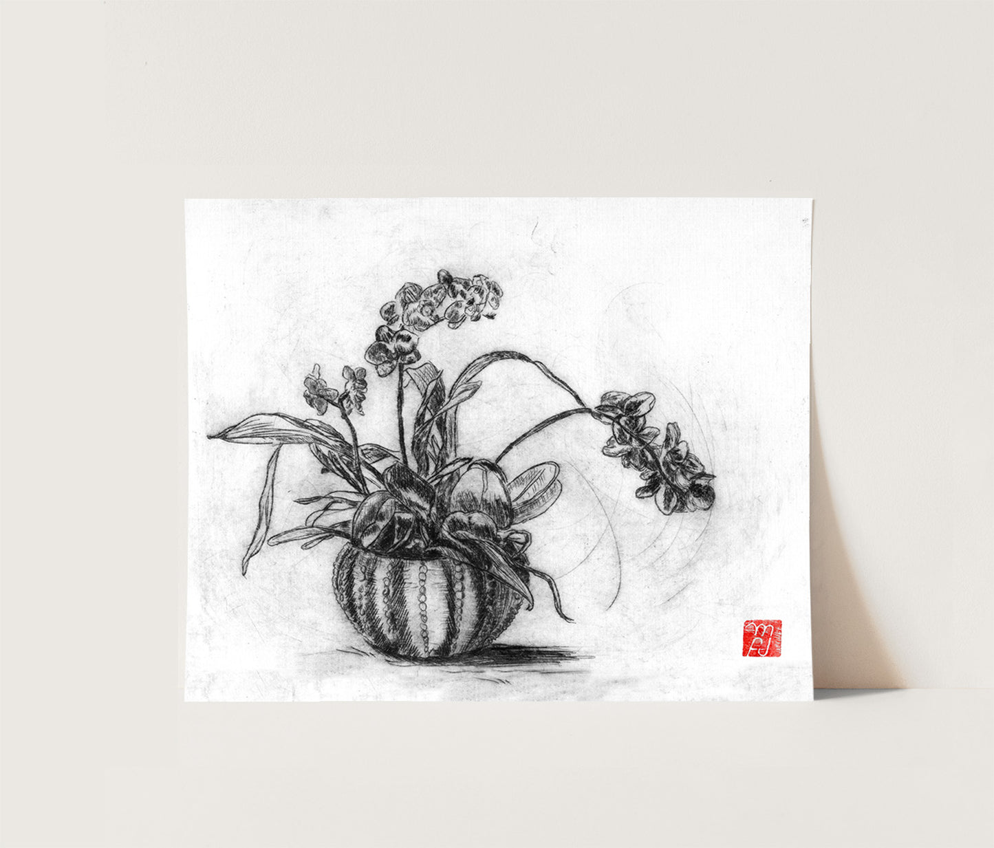 Orchid Etching - Giclée Print