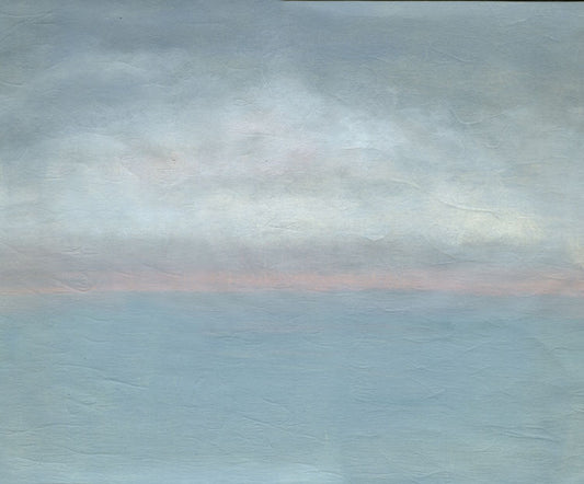 "Seascape I" Original Oil Painting on Rice Paper
