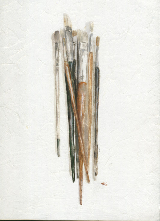 Paintbrushes on Window Sill