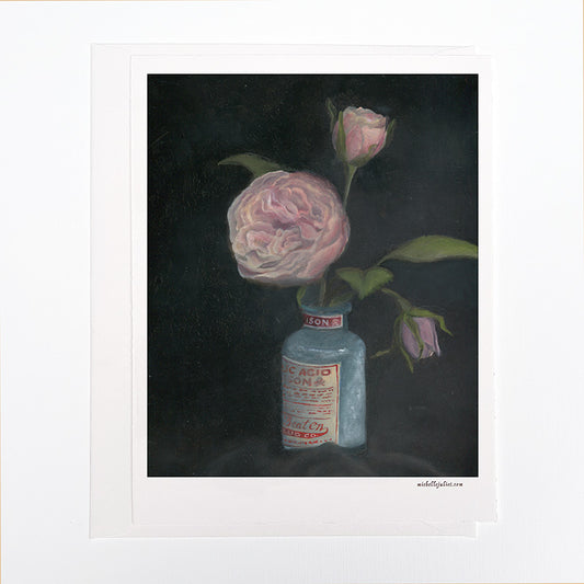 Peony in Poison Jar Mini Print
