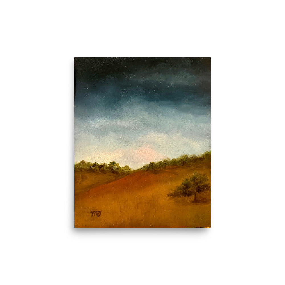 Sky, Hills and Oaks VI Art Print