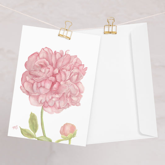 Peony Greeting card