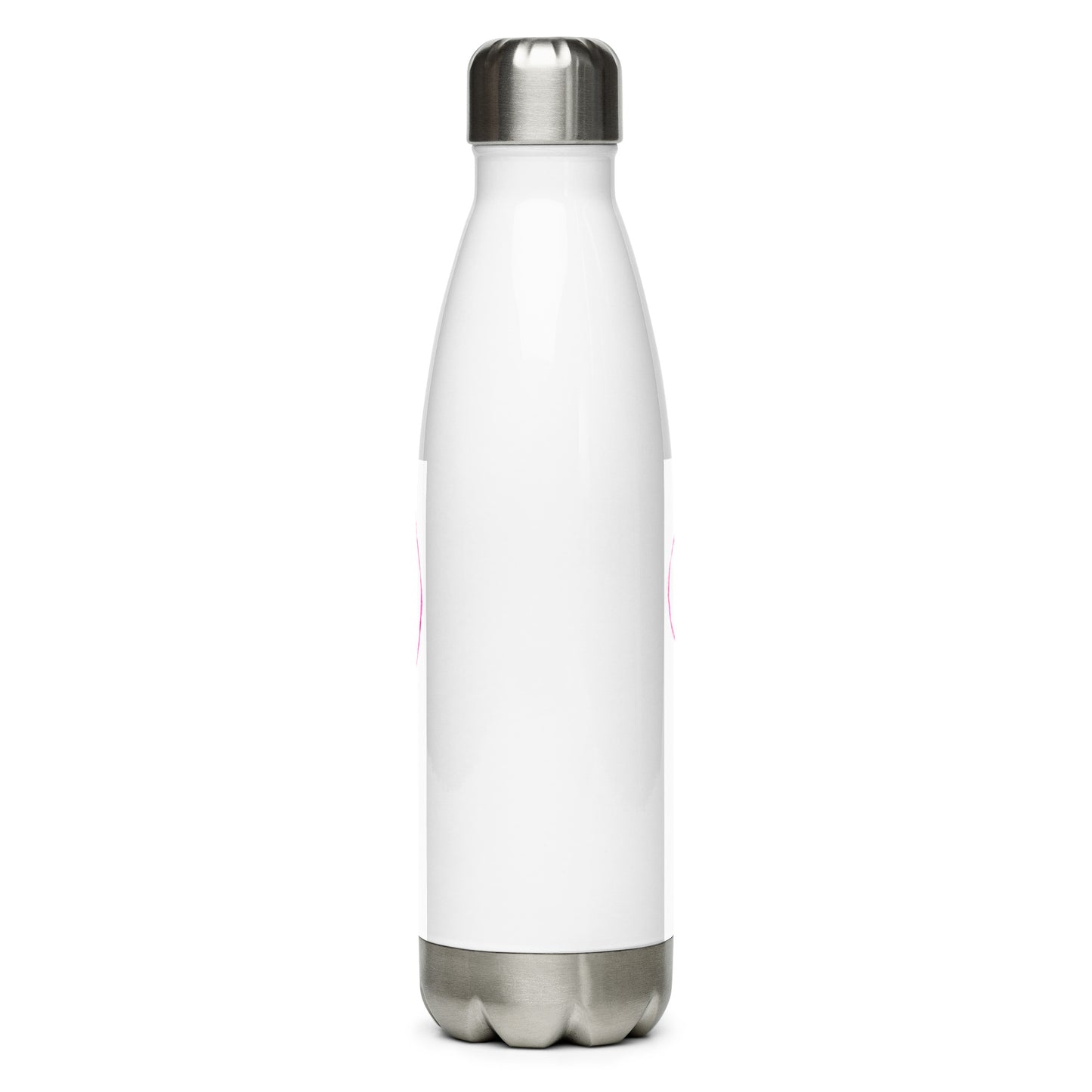 Love etching in Pink Stainless steel water bottle